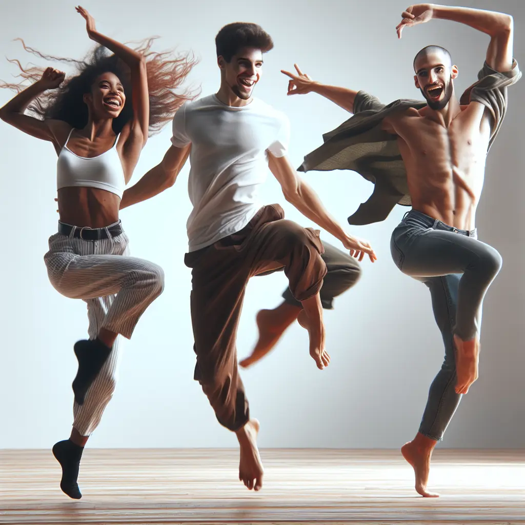 Hip-hop dance crew posing