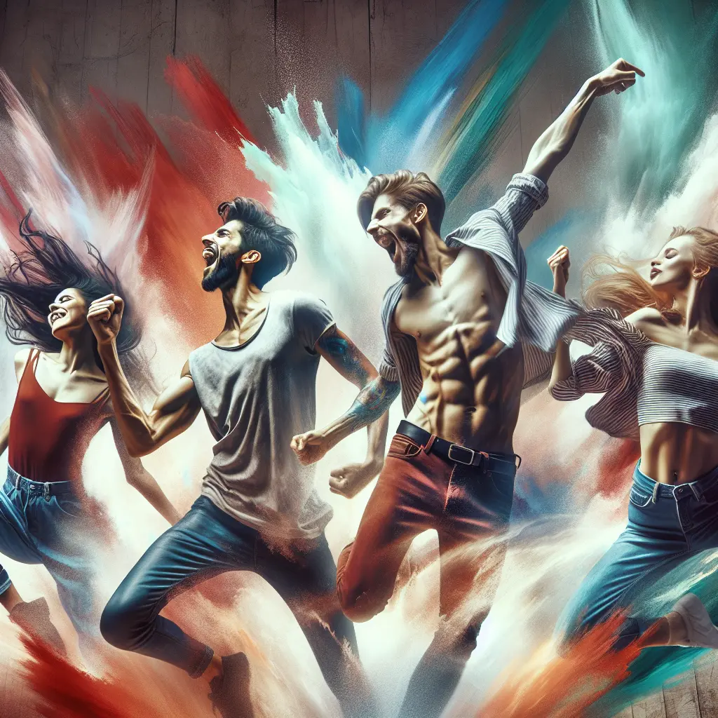 Ballroom couple in a graceful pose